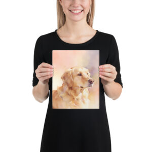 Dipped in Love: Custom Eternal Watercolor Pet Portrait White Glossy Mug