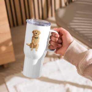 Every Mile with Your Best Friend: Custom Pet Portrait Travel Mug with Handle